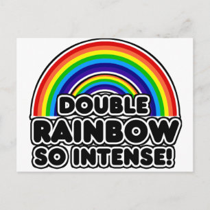 Dubbele regenboog, zo intensief briefkaart