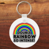 Dubbele regenboog, zo intensief sleutelhanger (Voorkant)