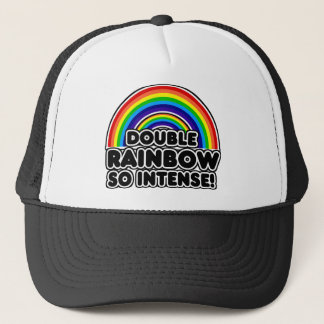 Dubbele regenboog, zo intensief trucker pet