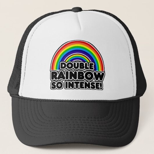 Dubbele regenboog, zo intensief trucker pet (Voorkant)