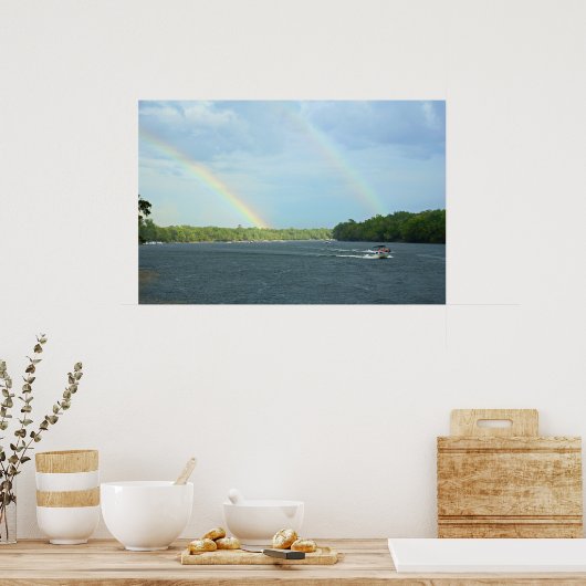 Dubbele regenboogafdrukken poster (Keuken)