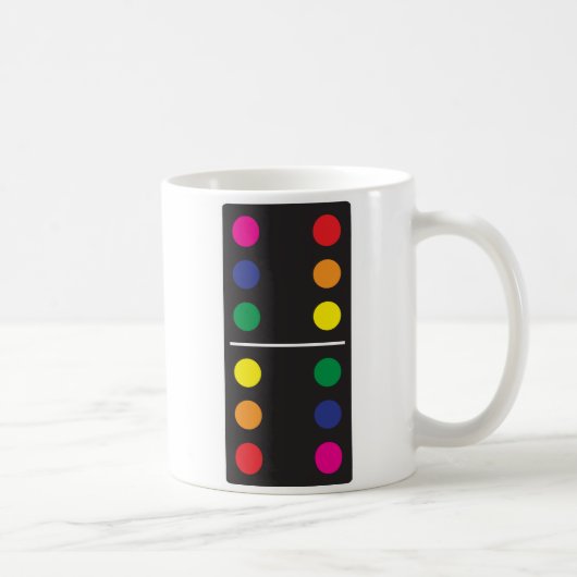 Dubbele regenboogdomino Coffee-Mok Koffiemok (Rechts)