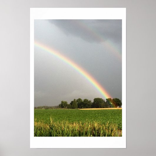 Dubbele regenboogfoto poster (Voorkant)
