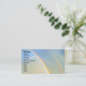 Dubbele regenboogfotografie visitekaartje (Staand voorkant)