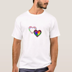 Dubbele regenboogharten t-shirt