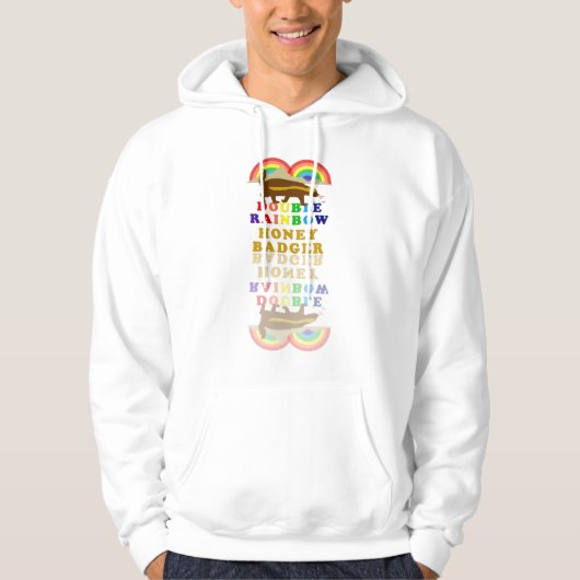 dubbele regenbooghoningbadger hoodie (Voorkant)