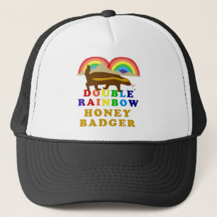 dubbele regenbooghoningbadger trucker pet