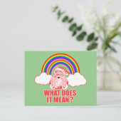 Dubbele regenboogkerstman feestdagenkaart (Staand voorkant)