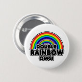Dubbele regenboogOMG zo intens Ronde Button 5,7 Cm (Voorkant /achterkant)