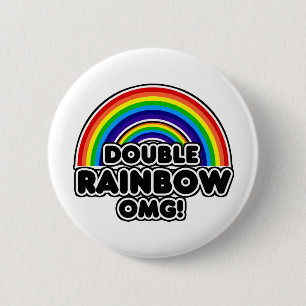 Dubbele regenboogOMG zo intens Ronde Button 5,7 Cm