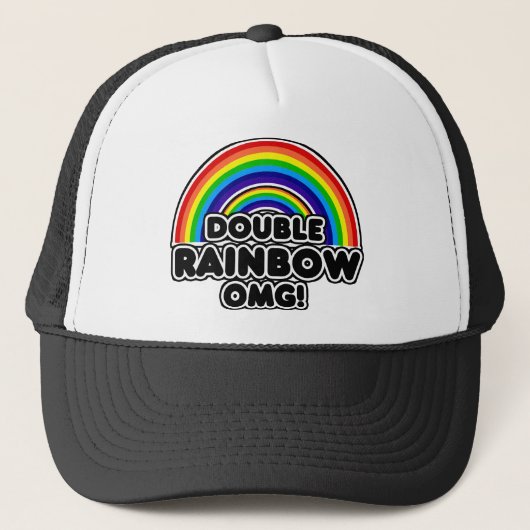 Dubbele regenboogOMG zo intens Trucker Pet (Voorkant)