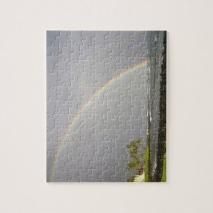 Dubbele regenboogpuzzel legpuzzel
