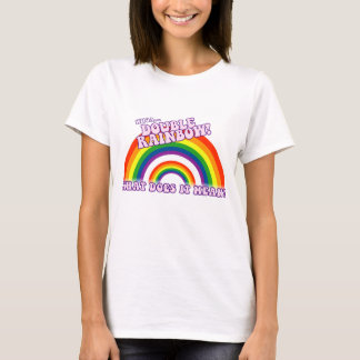 Dubbele regenboogshirt t-shirt