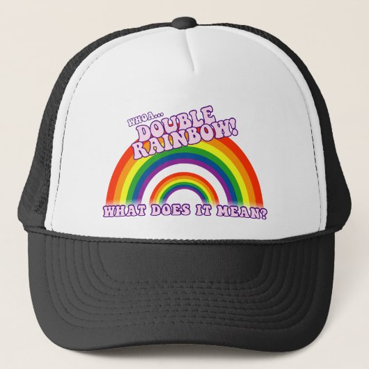 Dubbele regenboogshirt trucker pet (Voorkant)