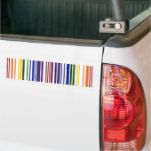 Dubbele regenboogstreepjescode bumpersticker (Op Truck)