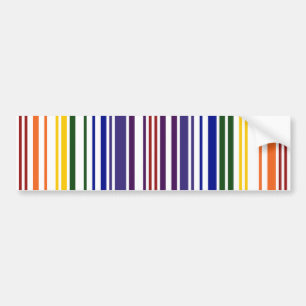 Dubbele regenboogstreepjescode bumpersticker