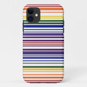 Dubbele regenboogstreepjescode Case-Mate iPhone case (Achterkant)