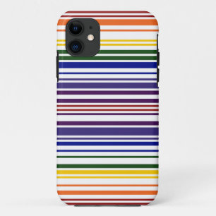 Dubbele regenboogstreepjescode Case-Mate iPhone case