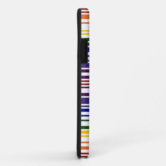 Dubbele regenboogstreepjescode Case-Mate iPhone case (Achterkant/rechts)