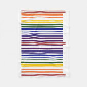 Dubbele regenboogstreepjescode fleece deken (Voorkant)