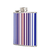 Dubbele regenboogstreepjescode heupfles (Links)