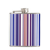 Dubbele regenboogstreepjescode heupfles (Voorkant)