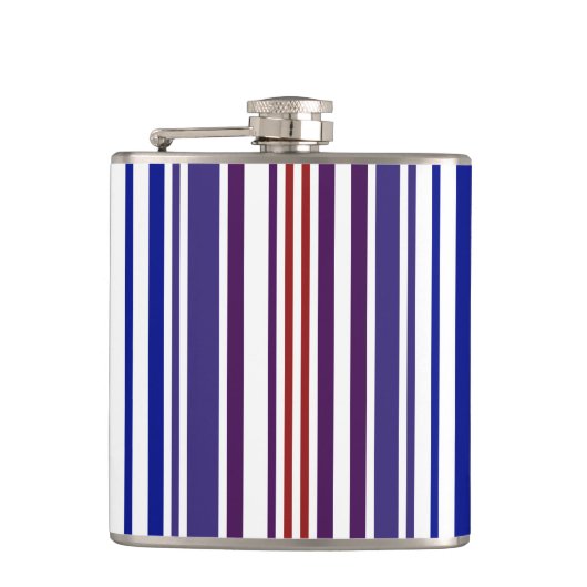 Dubbele regenboogstreepjescode heupfles (Voorkant)