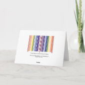 Dubbele regenboogstreepjescode kaart (Achterkant)