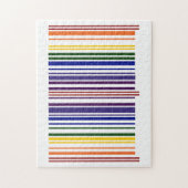 Dubbele regenboogstreepjescode legpuzzel (Verticaal)