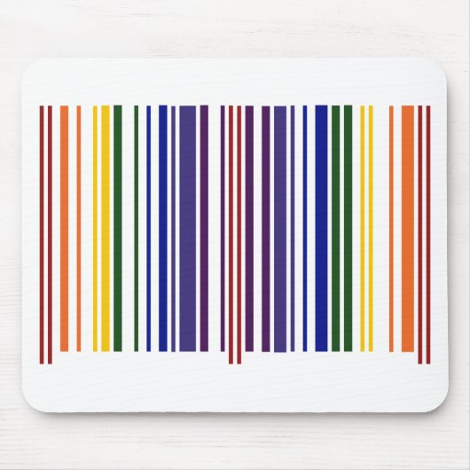 Dubbele regenboogstreepjescode muismat (Voorkant)