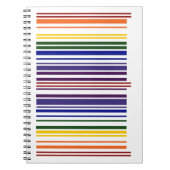 Dubbele regenboogstreepjescode notitieboek (Voorkant)