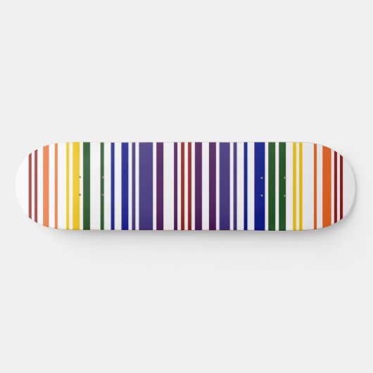 Dubbele regenboogstreepjescode persoonlijk skateboard (Horizontaal)