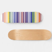 Dubbele regenboogstreepjescode persoonlijk skateboard (Horizontaal)