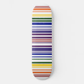 Dubbele regenboogstreepjescode persoonlijk skateboard (Voorkant)