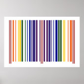 Dubbele regenboogstreepjescode poster (Voorkant)