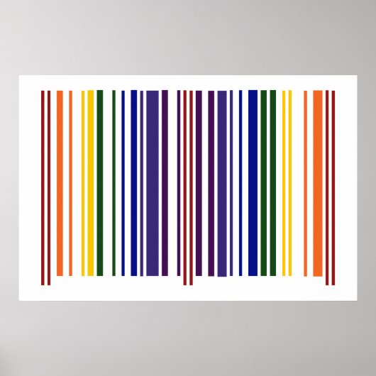 Dubbele regenboogstreepjescode poster (Voorkant)