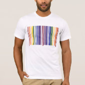 Dubbele regenboogstreepjescode t-shirt (Voorkant)