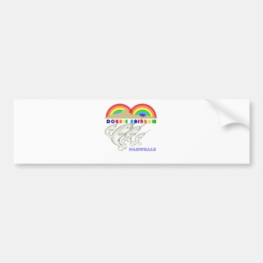 dubbele regenboogverzegeling bumpersticker (Voorkant)
