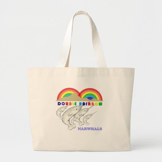 dubbele regenboogverzegeling grote tote bag (Voorkant)