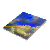 Dubbele regenboogvisie tegeltje (Zijkant)