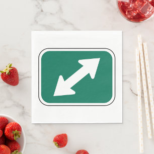 Dubbele richting pijlen papier servetten