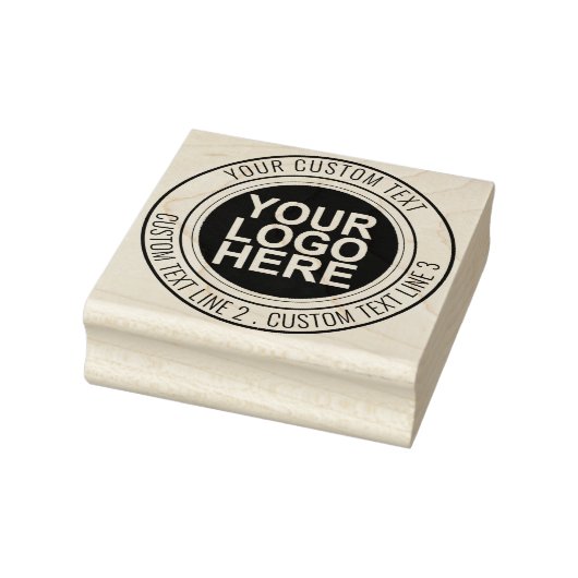 Dubbele Ring Aangepaste Logo Ronde Rubberstempel (Stempel)