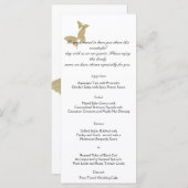 Dubbele Ring Vlinder Monogram Bruiloft Menu (Voorkant / Achterkant)