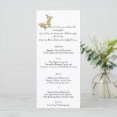 Dubbele Ring Vlinder Monogram Bruiloft Menu (Staand voorkant)
