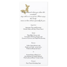 Dubbele Ring Vlinder Monogram Bruiloft Menu