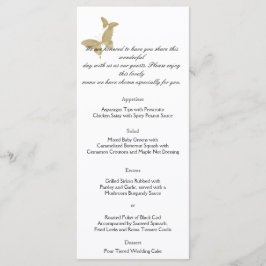 Dubbele Ring Vlinder Monogram Bruiloft Menu