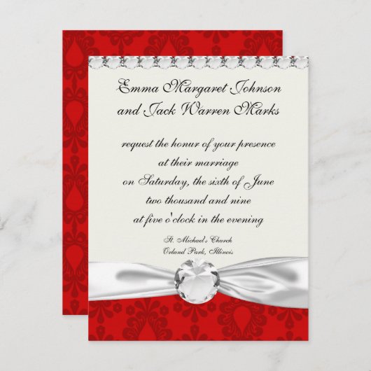 dubbele rode demper kaart (Voorkant / Achterkant)