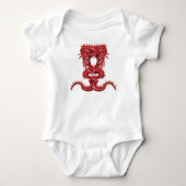 Dubbele rode draak romper (Voorkant)
