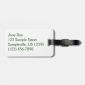 Dubbele rode en witte Azaleas Spring Floral Bagagelabel (Achterkant horizontaal)