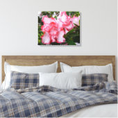 Dubbele rode en witte Azaleas Spring Floral Canvas Afdruk (Insitu (Slaapkamer))